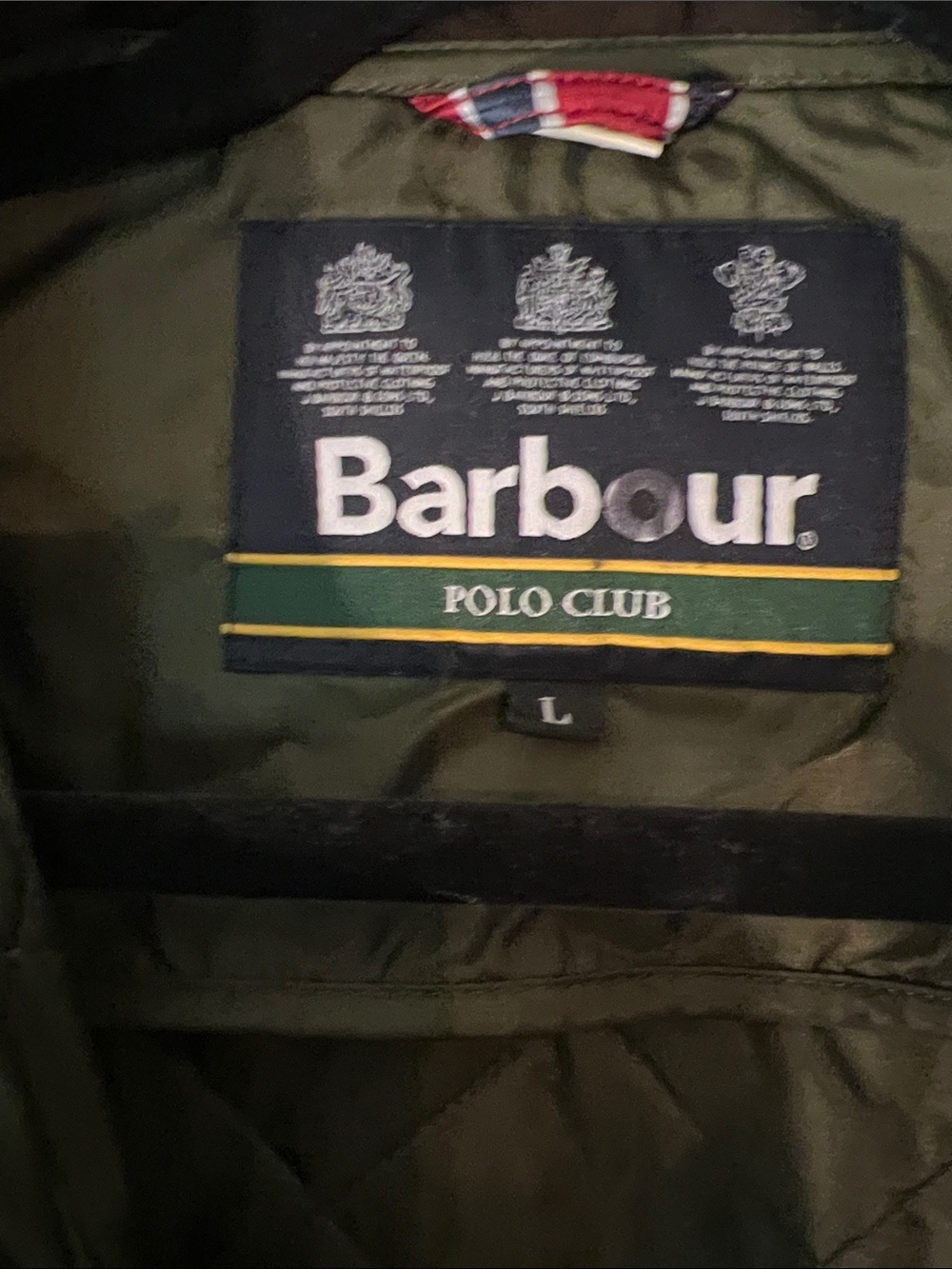 Barbour Polo Club Olive Green Quilted Jacket - Picture 3 of 6